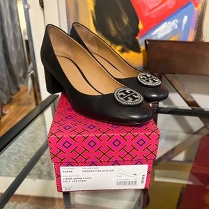 Tory Burch Liana Pumps size 8.5 - Black Calf Leather 45mm